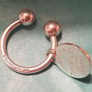 Tiffany and Company key ring with charm